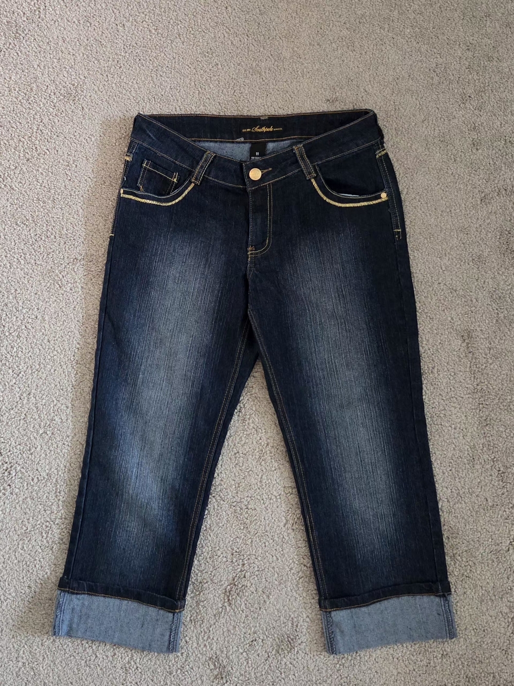Vintage Y2K Southpole Dark Blue Women's Capris Jeans Size 11